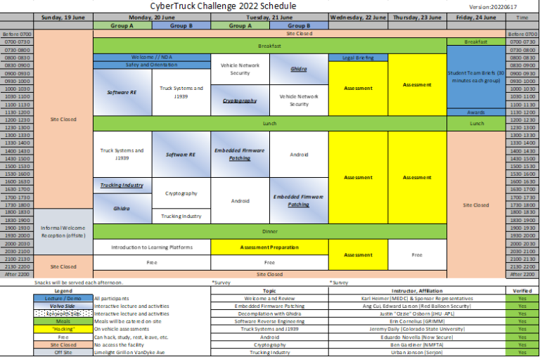 CyberTruck Challenge Schedule 2022 – CyberTruck Challenge